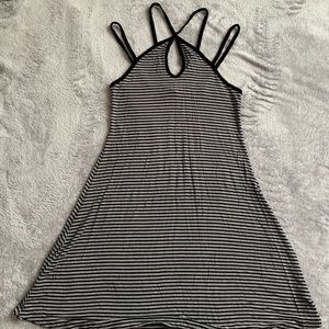 American Eagle Black/ White Stripe Tank Dress Sz S